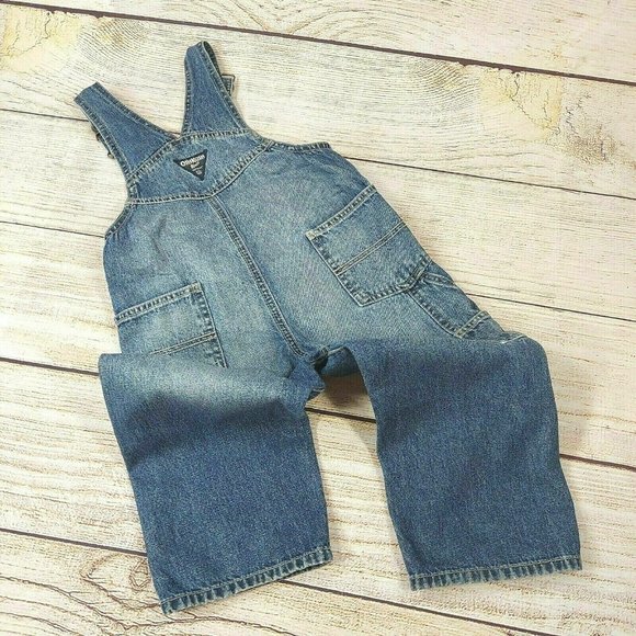 OshKosh B'gosh Toddler Unisex Girls/Boys Strap Long Pants Overall Blue Jeans 3T - Picture 5 of 7